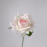 Real Touch Garden Rose Stem in Cream Pink